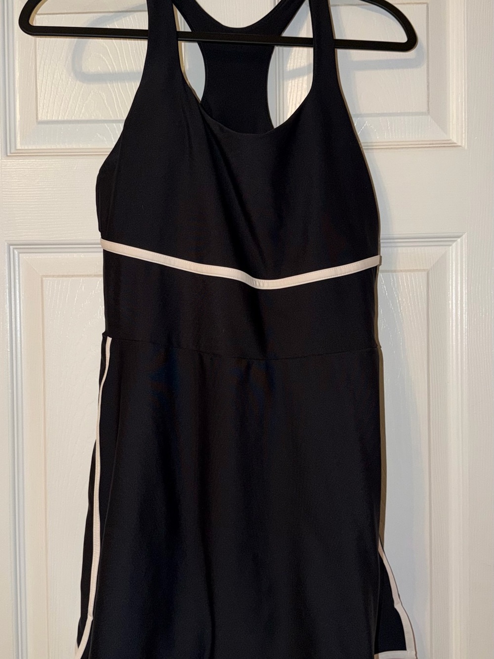 Old Navy Black Racerback Mini Dress with White Trim